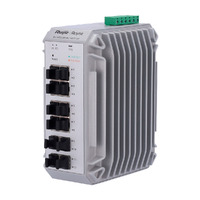 Reyee Switch Industrial para carril DIN - 8 x  1Gbps PoE+ Gigabit + 4 puertos SFP Gigabit