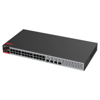 Ruijie Switch PoE Cloud Gestionable L2+ - 24 puertos RJ45 PoE+ 1G + 4 puertos SFP 2.5Gigabit / Hasta 370W potencia total