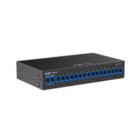 Reyee Splitter Óptico Pasivo - Longitud de onda 1260nm a 1650nm - Compatible con solución e-Lighten Reyee - 2 x Conectores SC uplink  - 16 x Conectores SC para ONU´s - Enrackable y montaje en pared