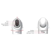 Cubo PT IP H.265 4M DN IR10m 4mm Wifi Audio SD 5V MIC