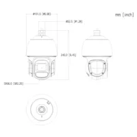 Cámara PTZ IP 2M H265 WDR Starlight IR80m 16x IP66 PoE AUDIO MIC E/S AI