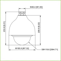 Dome PTZ HDCVI 2M 1080P DN WDR Starlight 15X 3D IP66 IK10 AUDIO E/S
