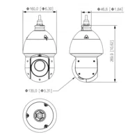 Dome PTZ IP 2M DN WDR Starlight IR100m 25X 3D IP66 PoE E/S AI