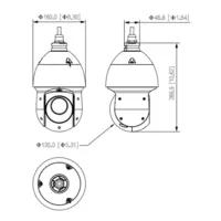 Dome PTZ IP 8M DN WDR Starlight IR100m 25X 3D IP66 PoE+ AUDIO E/S AI