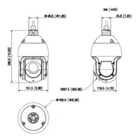 Dome PTZ IP 4M TiOC H.265 WDR Starlight Illum Dual LED50m/IR100m 25x IP66 PoE+ AUDIO E/S AI