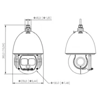 Dome PTZ IP 4M WDR Starlight Laser 550m 45x IP67 Hi-POE AUDIO E/S AI