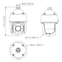 Dome PTZ IP 2M DN H.265 WDR Starlight IR250m 25X IP67 IK10 PoE+ AUDIO E/S AI