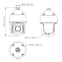Dome PTZ IP 2M DN H.265 WDR Starlight IR250m 32X IP67 IK10 PoE+ AUDIO E/S AI