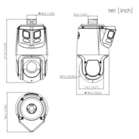Dome Dual-PTZ IP 8M+4M TiOC WDR Illum Dual LED50m/IR100m 25x IP66 PoE AUDIO E/S AI