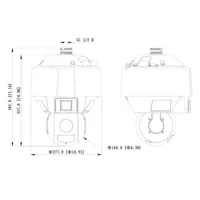 Dome Dual-PTZ IP 4M DN WDR Starlight LED30m/IR100m 4x/25x IP67 Hi-POE AUDIO E/S AI
