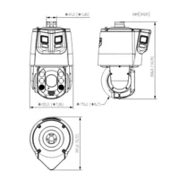Dome Dual-PTZ IP 4M DN WDR Illum Dual LED30m/IR200m 25x IP66 AUDIO E/S AI