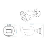 Safire Smart - Cámara Bullet IP gama E1 Inteligencia Artificial - 4Mpx - Lente 2.8 mm | Audio IN | IR 30m - AI: Clasificación de humano y vehículo - PoE - IP67