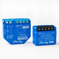 Shelly 1 Mini Gen3 - WiFi 2.4 GHz IEEE802.11 b/g/n / Bluetooth - Interruptor inteligente  - Soporta alimentación AC - Ofrece contactos secos - Compatible con Alexa y Google