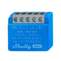 Ver informacion sobre Relé Shelly 1 Mini Gen4 - WiFi 2.4 GHz / Bluetooth / Zigbee -  Interruptor inteligente  - Soporta alimentación AC - Ofrece contactos secos - Compatible con Alexa y Google