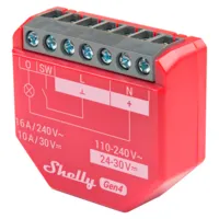 Shelly 1PM Gen4 - WiFi 2.4 GHz / Bluetooth / Zigbee -  Interruptor inteligente  - Soporta 110-240 V~24-48 V⎓12 V⎓ - Ofrece contactos secos - Compatible con Alexa y Google