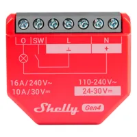 Ver informacion sobre Shelly 1PM Gen4 - WiFi 2.4 GHz / Bluetooth / Zigbee -  Interruptor inteligente  - Soporta 110-240 V~24-48 V⎓12 V⎓ - Ofrece contactos secos - Compatible con Alexa y Google