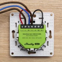 Shelly Dimmer Gen 3 - WiFi 2.4 GHz IEEE802.11 b/g/n / Bluetooth - Regulador intensidad de luz - Soporta 110-230 V - Funciona con neutro / sin neutro - Compatible con Alexa y Google