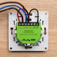 Shelly Dimmer Gen 4 - WiFi 2.4 /Bluetooth / Zigbee / matter - Regulador intensidad de luz - Soporta 110-230 V - Funciona con neutro / sin neutro - Compatible con Alexa y Google