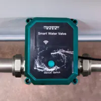 FrankEver Smart water valve DN20 - WiFi 2.4 GHz / Bluetooth  - Valvula de agua inteligente - Tamaño válvula DN20 (≈ ¾″) - Sensor de temperatura - Compatible con Alexa y Google