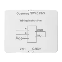 Ogemray Smart Relay 25A - WiFi 2.4 GHz / Bluetooth  - Relé Inteligente - Medidor de consumo - 1 salida hasta 25A / 6000W - Compatible con Alexa y Google