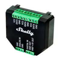 Shelly Plus AddOn - WiFi 2.4 GHz IEEE802.11 b/g/n / Bluetooth - Interfaz de sensor aislada - Soporta 3,3 V (del dispositivo Shelly plus) - Entrada analógica y digital - Compatible con Alexa y Google