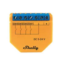 Shelly Plus I4 DC - WiFi 2.4 GHz IEEE802.11 b/g/n / Bluetooth -  Interruptor inteligente  - Soporta DC 5 - 24V - Soporta 4 canales - Compatible con Alexa y Google