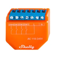 Ver informacion sobre Shelly Plus I4 - WiFi 2.4 GHz IEEE802.11 b/g/n / Bluetooth -  Interruptor inteligente  - Soporta 110-240 V - Soporta 4 canales - Compatible con Alexa y Google