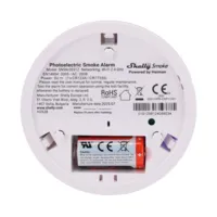 Shelly Plus Smoke Alarm - WiFi 2.4 GHz IEEE802.11 b/g/n  - Detector de humo - Batería hasta 3 años - Altamente sensible - Compatible con Alexa y Google