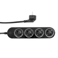 Shelly Power Strip 4 Gen4 Black - WiFi 2.4 GHz / Bluetooth / Zigbee - Medidor de consumo  - Soporta 220 - 230 V - Apto para domótica de viviendas  - Compatible con Alexa, Google y Apple 