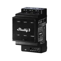 Ver informacion sobre Shelly Pro 3 - WiFi 2.4 GHz IEEE802.11 b/g/n / Bluetooth -  Interruptor inteligente carril DIN - Soporta 110-240 V - Apto para domótica de viviendas  - Compatible con Alexa y Google