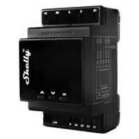 Shelly Pro 4PM - WiFi 2.4 GHz IEEE802.11 b/g/n / Bluetooth -  Interruptor inteligente carril DIN - Soporta 110-240 V - Medidor de potencia - Compatible con Alexa y Google