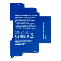Shelly Pro Dimmer 0/1 - 10V PM - WiFi 2.4 GHz IEEE802.11 b/g/n / Bluetooth - Atenuador inteligente carril DIN - Soporta 110-240 V - Medidor de potencia - Compatible con Alexa y Google