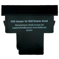 Shelly USB charger for Wall Display Stand Black - Cargador USB-A &amp; USB-C - Compatibilidad con Shelly Wall Display Stand - Color Negro