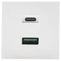 Shelly USB charger for Wall Display Stand White - Cargador USB-A &amp; USB-C - Compatibilidad con Shelly Wall Display Stand - Color Blanco