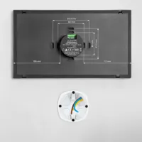 Shelly Wall Display XL Black - Wi-Fi 6 Dual Band / Bluetooth 5.4 - Sensor de Iluminacion - 4 botones fisicos - Gestiona el consumo - Compatible con Alexa y Google