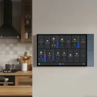Shelly Wall Display XL Silver - Wi-Fi 6 Dual Band / Bluetooth 5.4 - Sensor de Iluminacion - 4 botones fisicos - Gestiona el consumo - Compatible con Alexa y Google