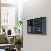 Shelly Wall Display XL Silver - Wi-Fi 6 Dual Band / Bluetooth 5.4 - Sensor de Iluminacion - 4 botones fisicos - Gestiona el consumo - Compatible con Alexa y Google