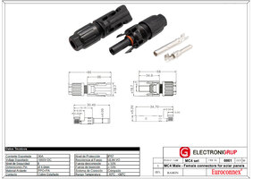 Set MultiContact 4 Macho - Hembra Para conexión Placas Solares