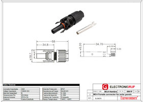 MultiContact 4 Hembra Para conexión Placas Solares