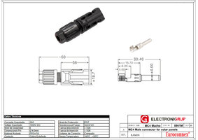 MultiContact 4 Macho Para conexión Placas Solares