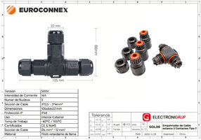 Empalmador Estanco T 3 Contactos