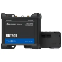 Teltonika Router 4G Industrial - 4 puertos Ethernet RJ45 Fast Ethernet - Dual SIM 4G (LTE) Cat 4 hasta 150Mbps - 1x Entrada + 1x Salida Digital - Wi-Fi 802.11b/g/n 2.4GHz - 