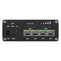 Teltonika Router 4G Industrial - Dual SIM 4G Cat 6 - 1x Entrada/Salida Digital - Posicionamiento GNSS - 4 puertos Ethernet RJ45 Gigabit - Carcasa Aluminio anodizado