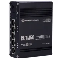Teltonika Router Industrial 5G - 5G Sub-6Ghz SA/NSA Doble SIM - 5 puertos 10/100/1000Mbps - Hasta 3,4Gbps Descarga | 550 Mbps Subida  - WiFi 802.11 b/g/n/ac | Posicionamiento GPS - Carcasa Aluminio