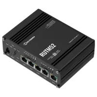 Teltonika Router Industrial 5G - Doble modem 5G Sub-6Ghz SA/NSA - 5 puertos 10/100/1000Mbps - Hasta  2.1/3.3Gbps Descarga  900/600Mbps Subida  - WiFi 802.11 b/g/n/ac - Carcasa Aluminio