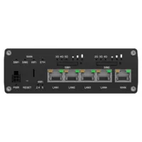 Teltonika Router Industrial 5G - Doble modem (1x Modem 5G , 1x Modem 4G) - 5 puertos 10/100/1000Mbps - WiFi 802.11 b/g/n/ac - Carcasa Aluminio