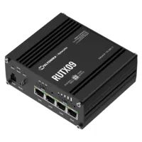 Teltonika Router 4G Industrial - Dual SIM 4G Cat 6 - 1x Entrada/Salida Digital - Carcasa Aluminio - Posicionamiento GNSS - 4 puertos Ethernet RJ45 Gigabit