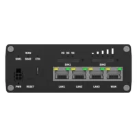 Teltonika Router 4G Industrial - Dual SIM 4G Cat 6 - 1x Entrada/Salida Digital - Carcasa Aluminio - Posicionamiento GNSS - 4 puertos Ethernet RJ45 Gigabit