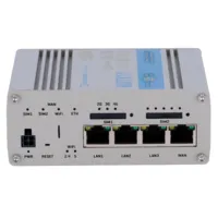 Teltonika Router 4G Industrial - Dual SIM 4G Cat 6 - Wi-Fi 5 - Bluetooth LE 4.0 - Posicionamiento GNSS - 4 puertos Ethernet RJ45 Gigabit