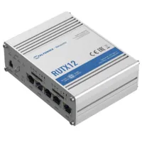 Teltonika Router 4G Industrial - Doble Módem 4G Cat 6 Dual SIM  - Wi-Fi 5 - Bluetooth LE 4.0 - Posicionamiento GNSS - 5 puertos Ethernet RJ45 Gigabit